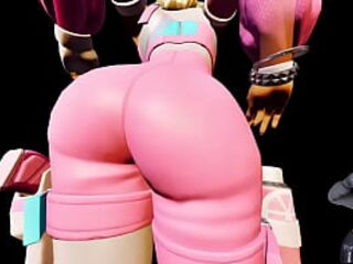 Ayla Winn (Pink style) dancing with a big butt