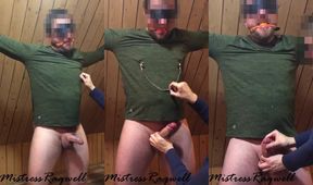 Femdom Milf Ties Sub Clamps Nipples Plugs Ass Ruins 2 Gushing Orgasms