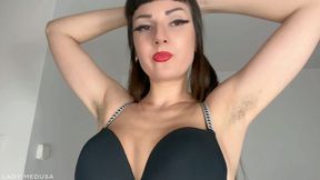Jerk your loser dick to my hairy armpits - JOI