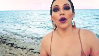 Miami Beach bimbo fucks big black cock on beach