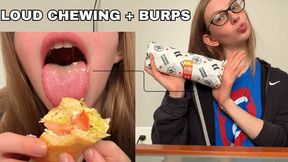 Lucy Sub Eating and Burping Loud Chewing Food Video