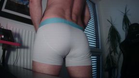 I undress to show you my beautiful cock filled with cum