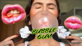 Shiny Pink Lipstick Bubblegum Brat – Messy Pops, Big Bubbles & Spit Drink for Losers