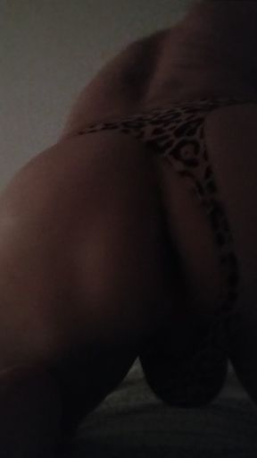 In a Leopard Thong Fingering Me