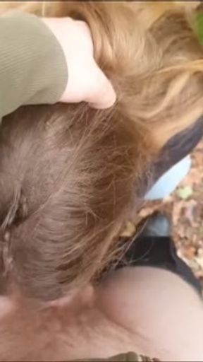 She REALLY want big dick deep throat in forest