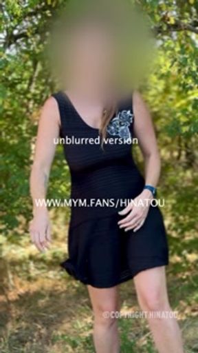 Busty MILF Pissing Outdoors with No Panties – Big Natural Tits on Display