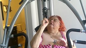 Big Beauty Nurse Vicki Is Exercising in the Gym Part 1