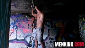 Dale Savage slurps August Alexanders dick in exchange for his freedom