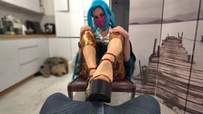 Jinx Rubs Your Penis In Jeans With Her Black High Hells Shoes - Part 2 - HD 1920x1080