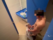Dick Flash! I surprise the cleaning girl from the gym and she helps me finish with a blowjob