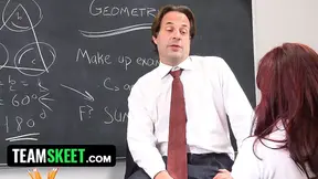 Sexy Teen Gagged On Teacher’s Big Juicy Cock