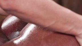 ”Oiled up black beauties scissoring after sex massage”