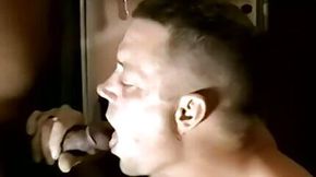 Amateur Daddy and Joe bareback after interracial blowjob