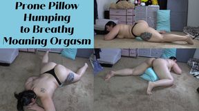 Prone Pillow Humping to Breathy Moaning Orgasm