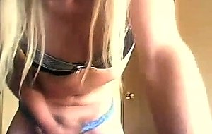 Hot sweet tranny jerking off