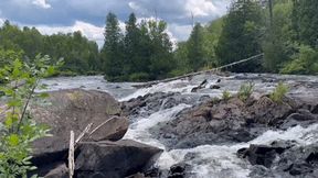 Water side foot worship