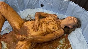 food sploshing with a sex toy orgasm (wam)