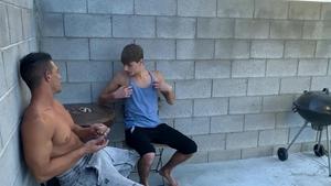 BottomGames: Twink Bottom Cyrus Stark and Jax Thirio Outdoor