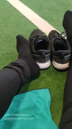 My feet at the gym / mis pies en el gimnasio