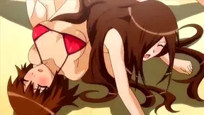 Horny Satake Sisters Enjoy Threesome Fun On The Beach In Bikinis