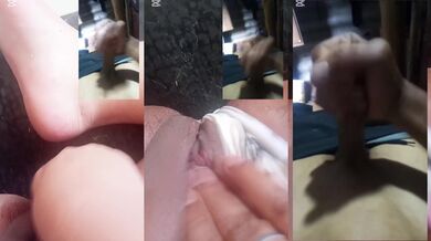 En una llamada caliente el novio de mi hija me deja ver cómo sale su leche