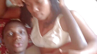 Bestfriend's Horny Ebony Stepsister Sucking!