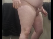 white kiwi bear get a drink can deep in his asshole