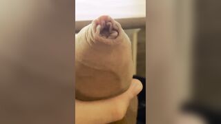 Dropping the flesh of my uncircumcised beef whistle. Monstrous Uncircumcised Penis.