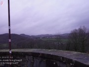 Cutest Teen giving Blowjob on a Castle in PUBLIC (almost got caught!) - NagisaIf