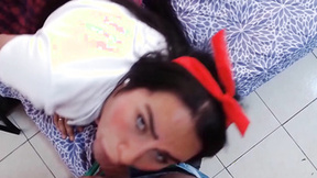 Latin student 18+ suck her classmate
