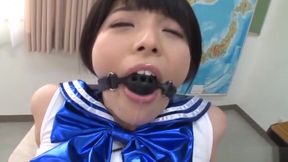 Uehara Ai thrilled by a kinky toy insertion