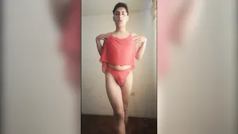 Mature chubby trans woman fucks young twink doggystyle