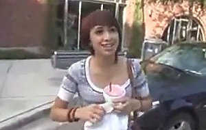 Asian student bitch fucked hardcore in bus