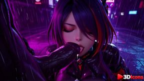 acheron takes a huge cock up her luscious ass [ai]