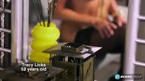 Mature Tracy takes on big black cock