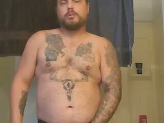 Bathroom jerkoff and milking