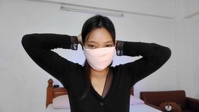 Ball Gag on with Mask - Silent Obedience Tease