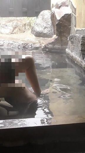 Mature Couple at Hot Spring Inn, Outdoor Cunnilingus, Blowjob