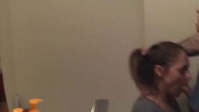 Milf catches me sneaking around