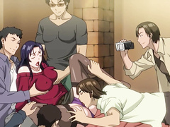 Massive Gangbang for Slutty Cheating Wife on First Casting (Hentai Anime)