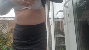 Outside in the garden