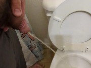 Piss fetish: Hung and hairy bear takes a leak