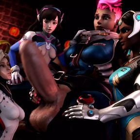 All The Overwatch Sluts Want A Taste Of Zaryas Big Futa Cock