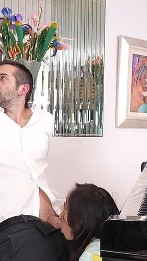 Play Your Stepdad's Hard Dick Like You Play Those Piano Keys
