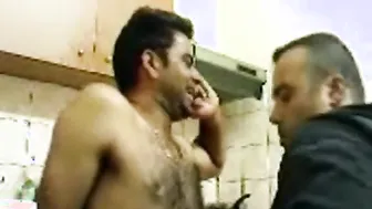 Bear Sucks Cock While Man Talks on Phone