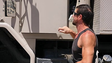 Emma Hicks fucks step dad in the desert
