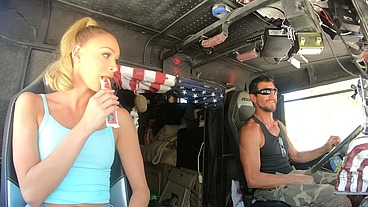 Emma Hicks fucks step dad in the desert
