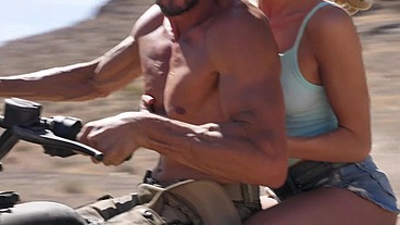 Emma Hicks fucks step dad in the desert