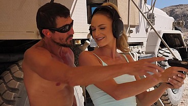 Emma Hicks fucks step dad in the desert