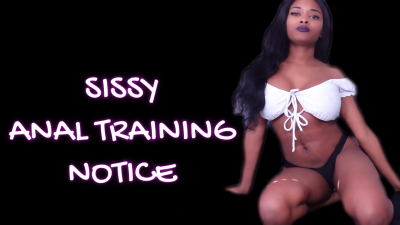 Sissy Anal Training Notice